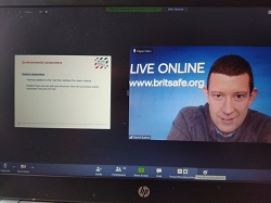 Screen shot of one of the British Safety Council's live online courses